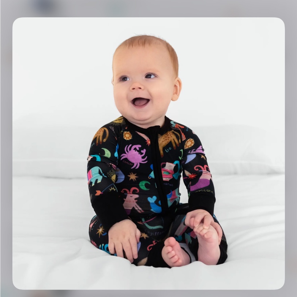 Little Sleepies Bamboo Baby Zippy Pajamas in Star Signs NWT